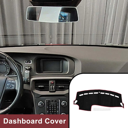 Dashboard Cover Mat for Volvo V40 2013-2017 Sun Protector Pad Black Red