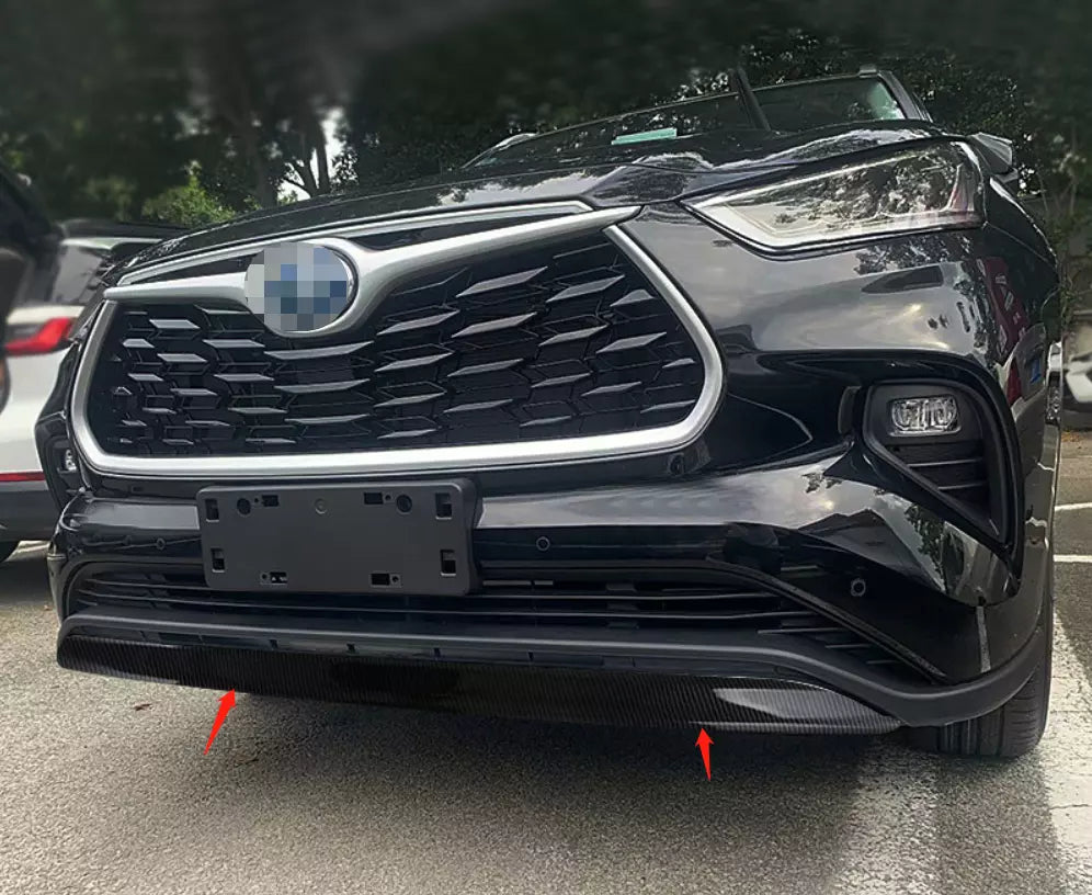 Front Bumper Carbon Fiber Cover for 2020-2023 Toyota Highlander (2020-2023)