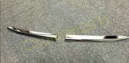 Front Grilles Garnish Molding Cover Trim for Subaru XV (2018-2020) 2 x ABS Chrome