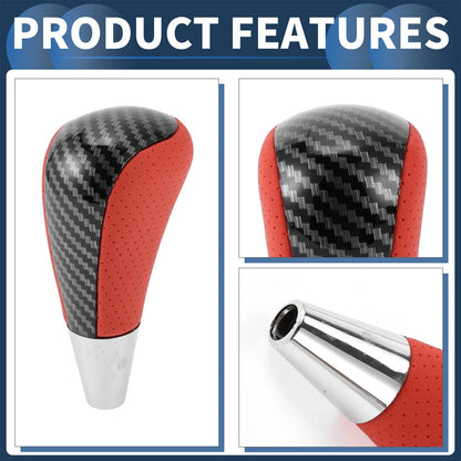 Automatic Gear Shift Knob for Toyota 4Runner 2003-2021 Faux Leather Black Red
