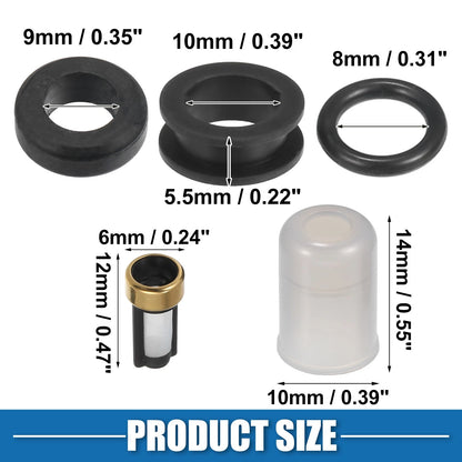 6 x Fuel Injector O Rings Seals with Micro Filters for Toyota 4Runner, Pickup
