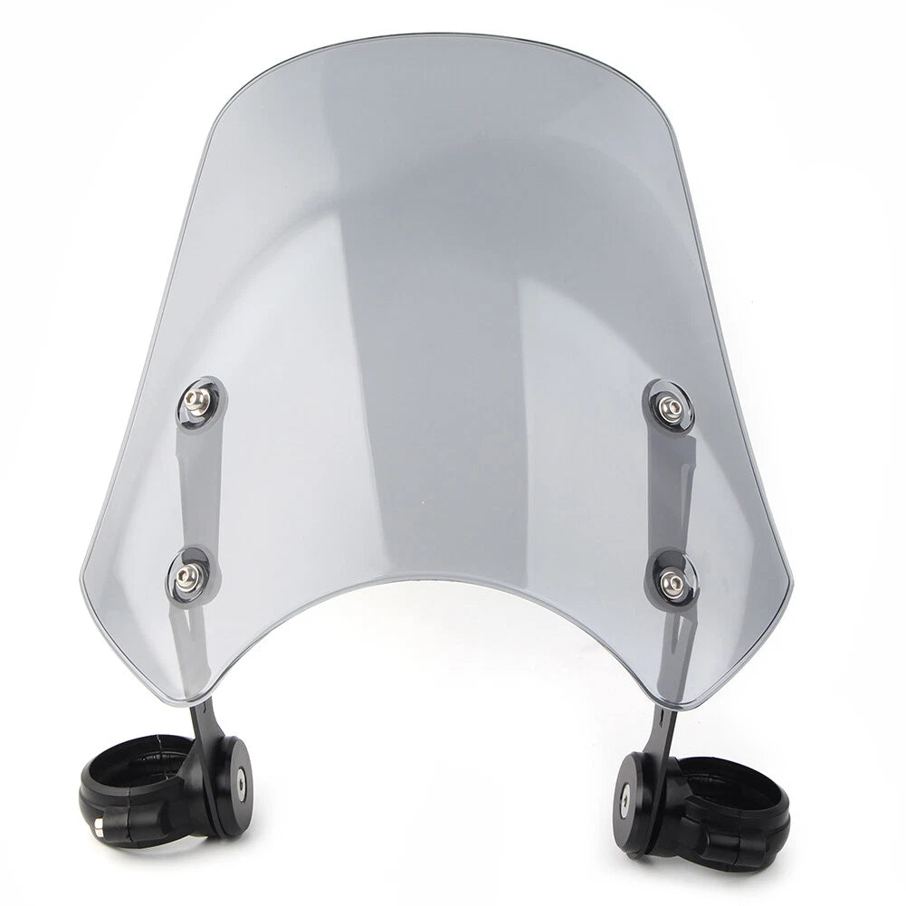 Grey Windscreen Windshield w/ Bracket for Harley Dyna Softail (2006-2023)