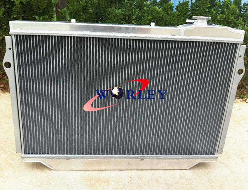 Aluminum Radiator + Black Hose for Toyota Land Cruiser HZJ80 HDJ80 (90-98)