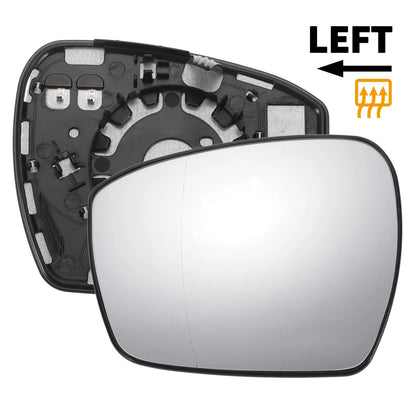 Left Side White Heated Mirror Glass for Ford S-MAX (2015-2023)
