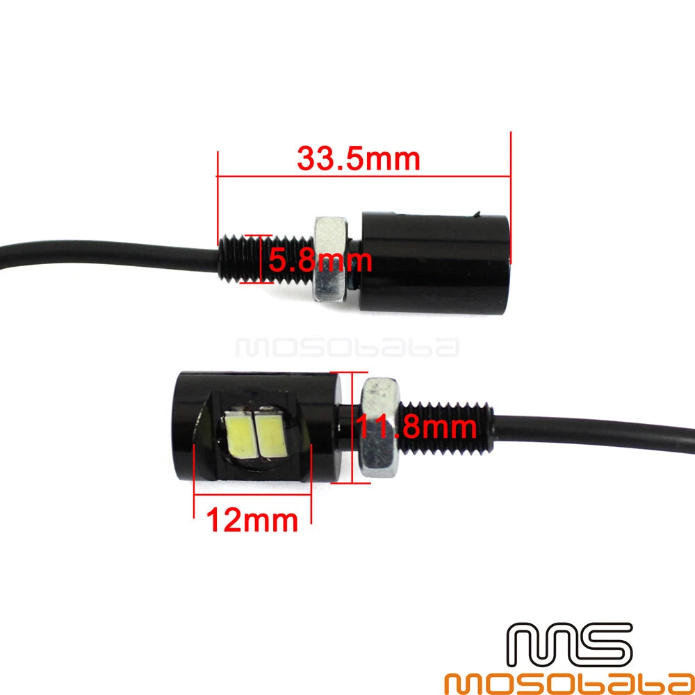 LED White License Plate Lights for Universal Car Motorcycle Rear