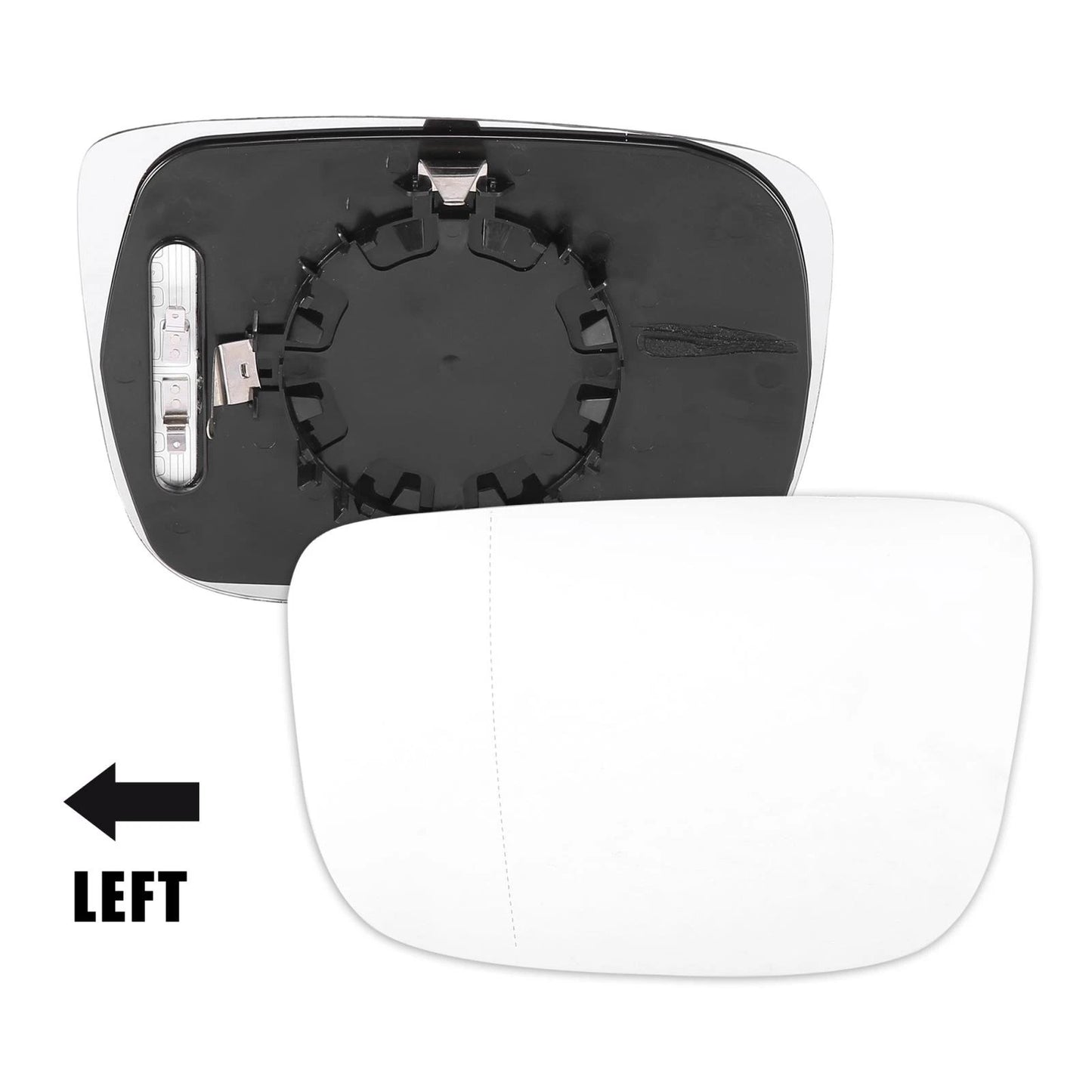 Heated Left Side Rearview Mirror Glass w/ Backing Plate for Volvo XC60 (2010-2017)