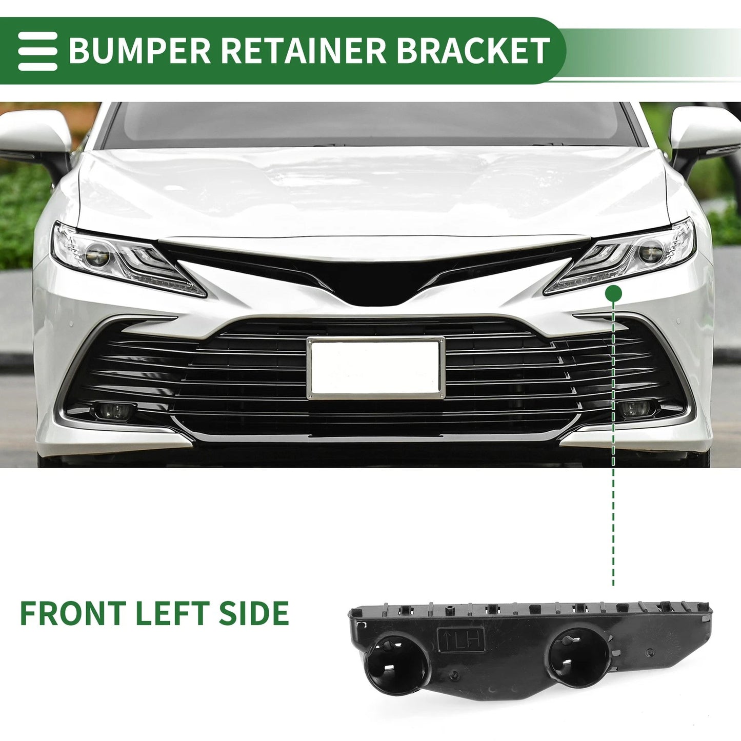 Left Front Bumper Retainer Bracket for Nissan Sentra (2013-2019)