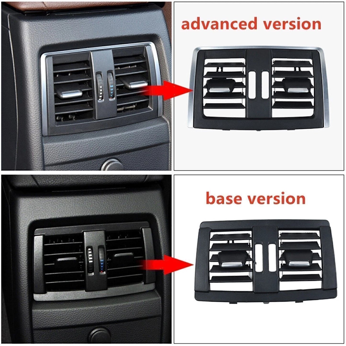 Rear A/C Vent for BMW 3 Series F30 F35 (2013-2020) 1 x Black Outlet