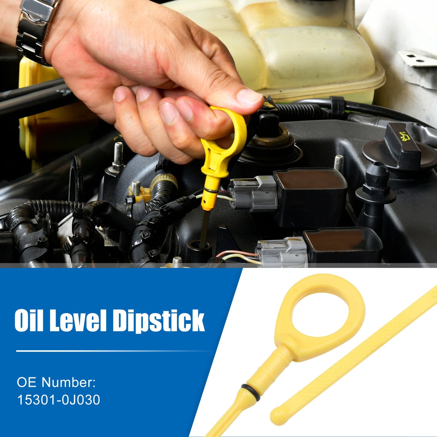 Engine Oil Dipstick for Toyota Yaris (2001-2005) Yellow