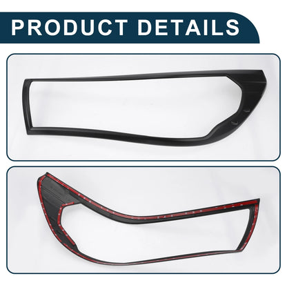 Front Headlight Trim Bezel for Toyota HILUX REVO 2015-2017 (2 x Black)