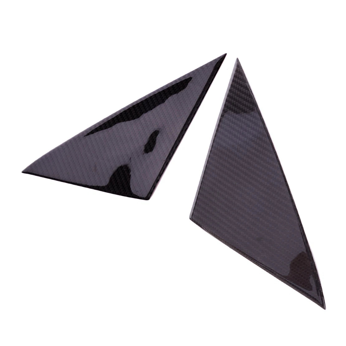 Triangle Carbon Fiber A-Pillar Decal Trims for Tesla Model Y (2020-2023)