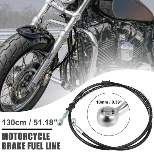 Fitting Ends / 130cm / Braided Brake Clutch Oil Hose for Motorcycle