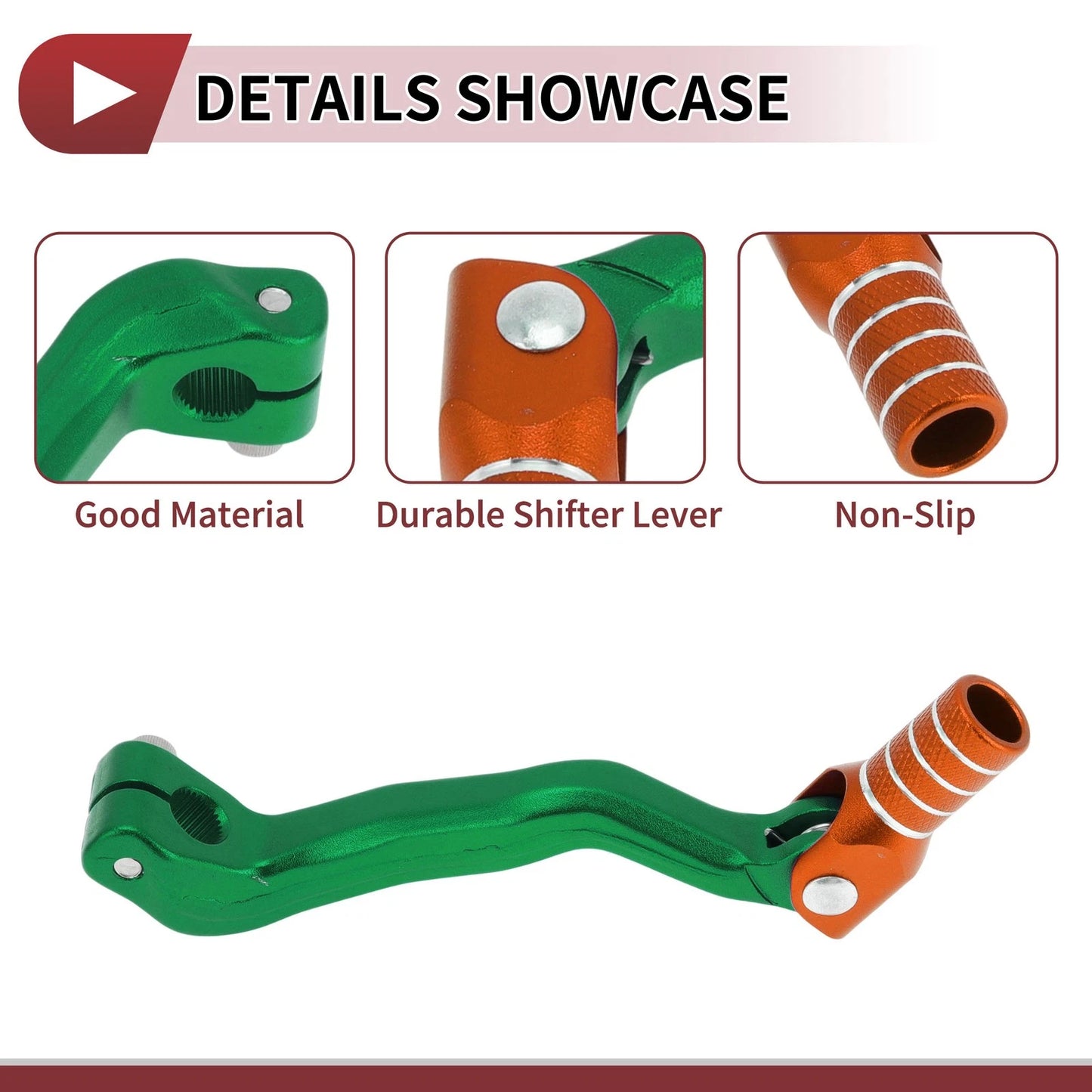Folding Gear Shift Lever for Bosuer M4 Green Orange Silver Tone