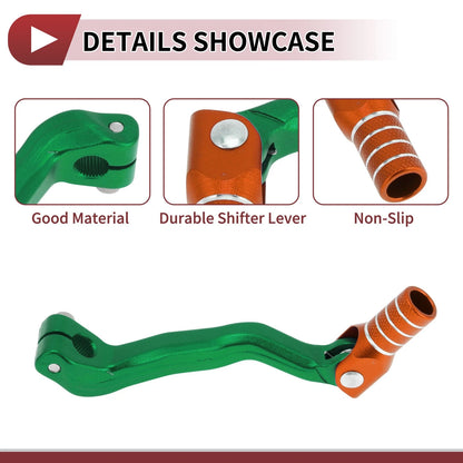Folding Gear Shift Lever for Bosuer M4 Green Orange Silver Tone