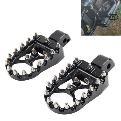 Black MX Style Rear Foot Pegs for Harley Softail Fat Bob Low Rider (2018-2023)
