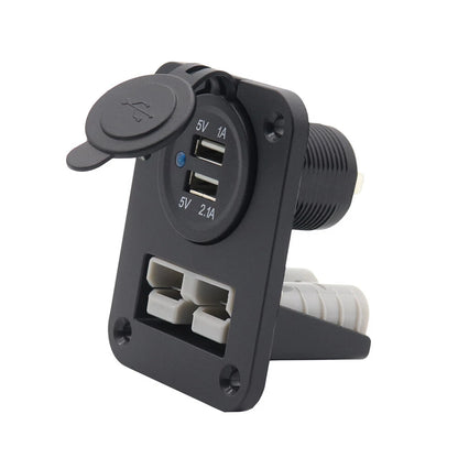 50 Amp Dual USB Socket Flush Mount Recessed Plate for Anderson Boat Camper