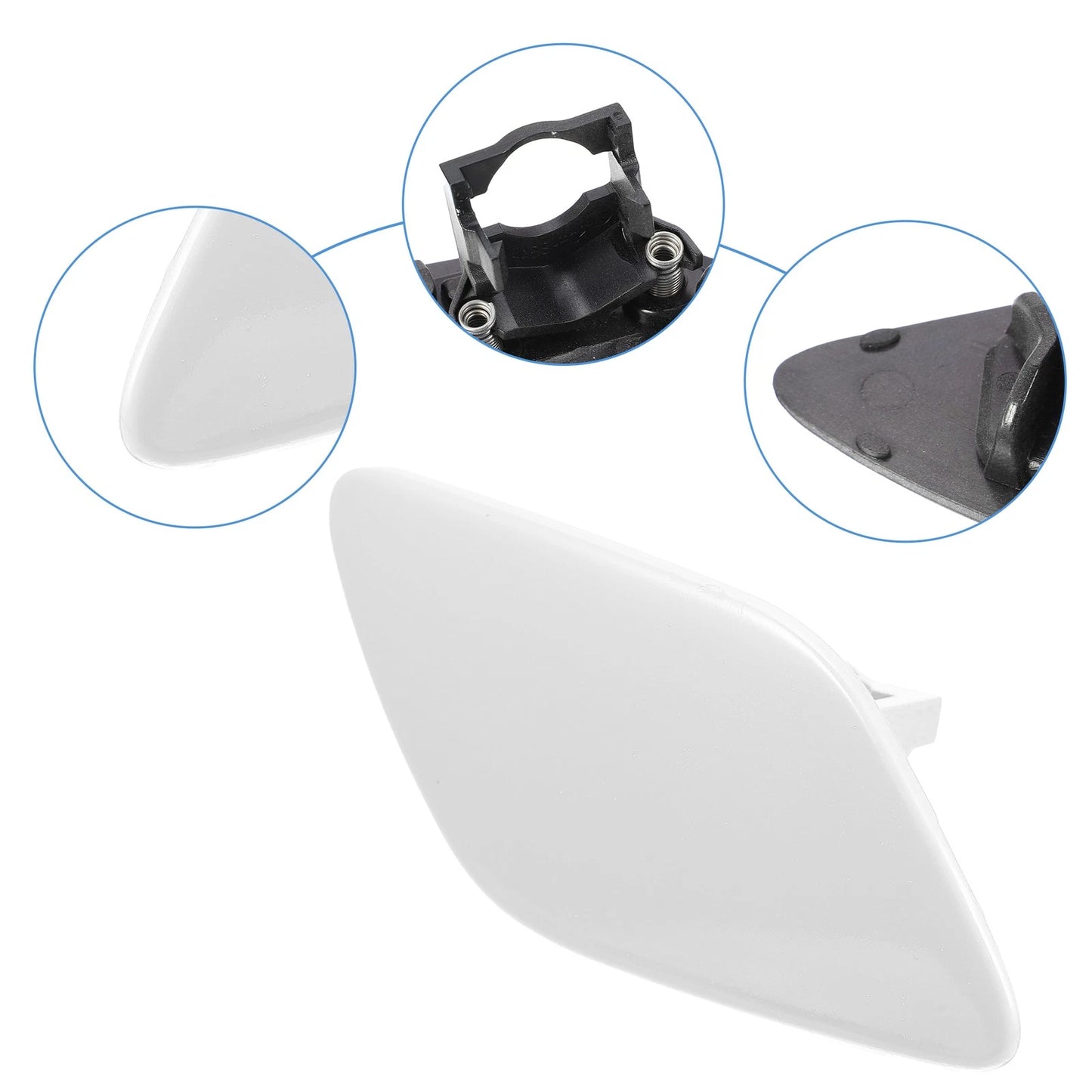 Front Bumper Headlight Washer Cover Cap for BMW 335i White