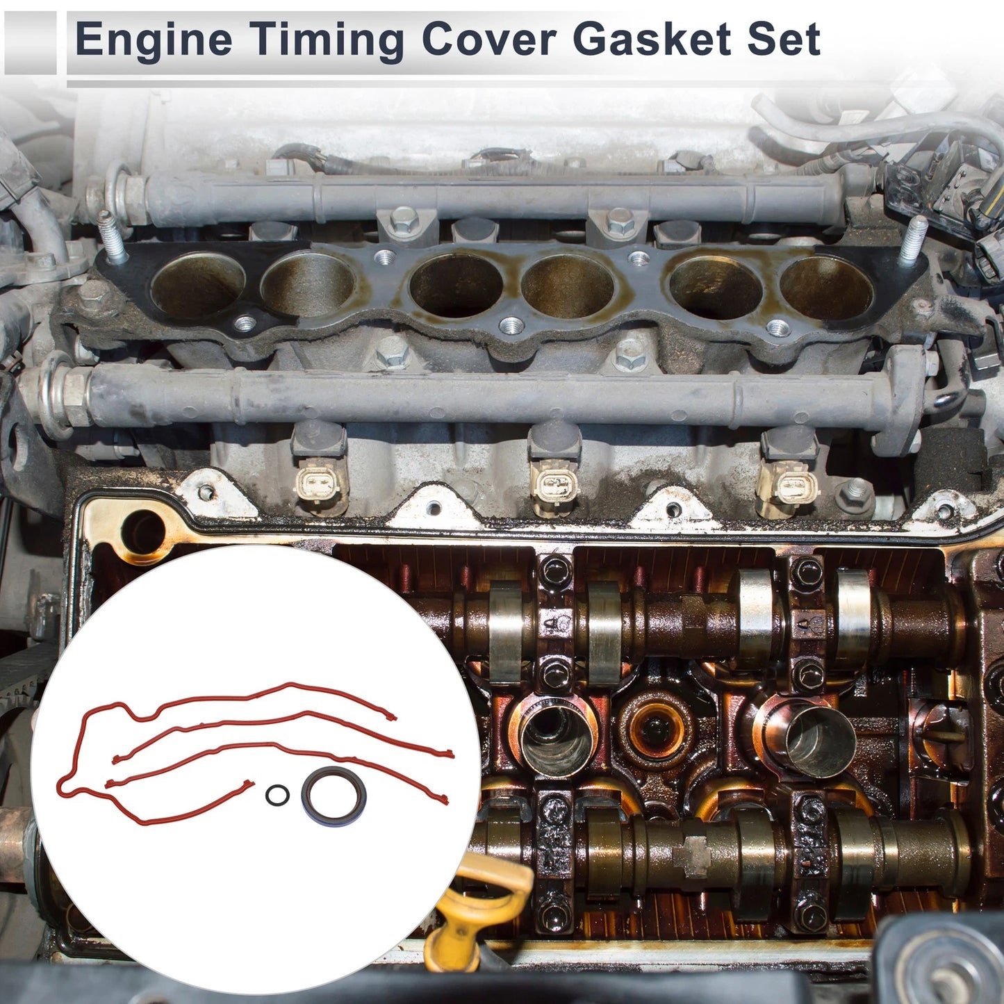 Engine Timing Cover Gasket Set for Ford Mustang 4.6L (1996-2004)