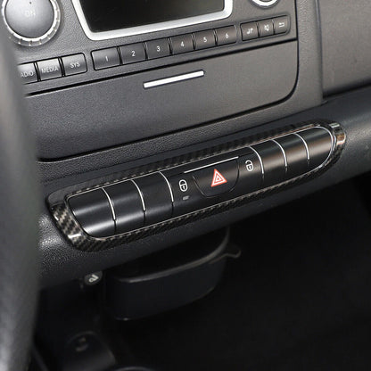 ABS Carbon Fiber Door Lock Switch Decor Frame for Smart Fortwo (2009-2015)