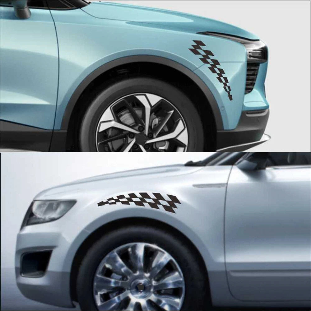4 Pcs Black Racing Strips Car Side Strip Stickers Universal