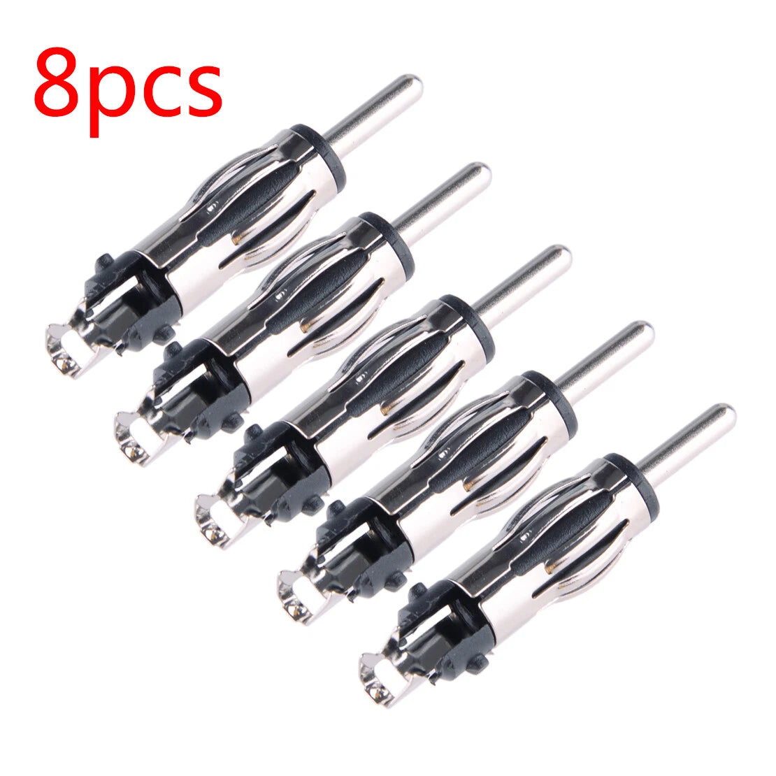 8Pcs Universal Male Car Radio Aerial Antenna AM/FM Adapter Connector