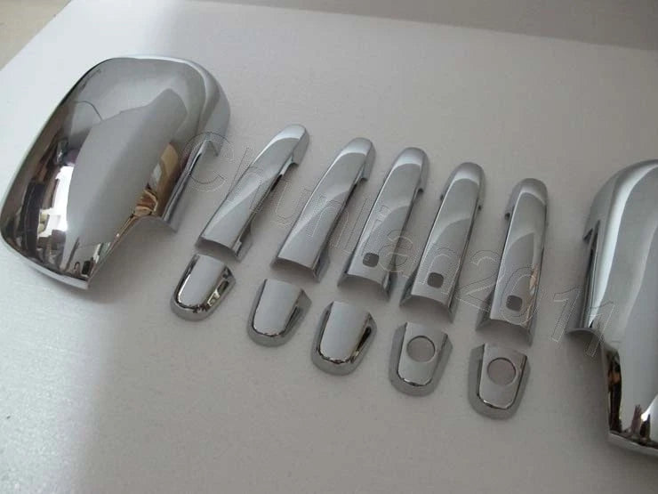 Chrome Door Handle & Side Mirror Covers for Toyota Rav4 (2006-2012) 2 x
