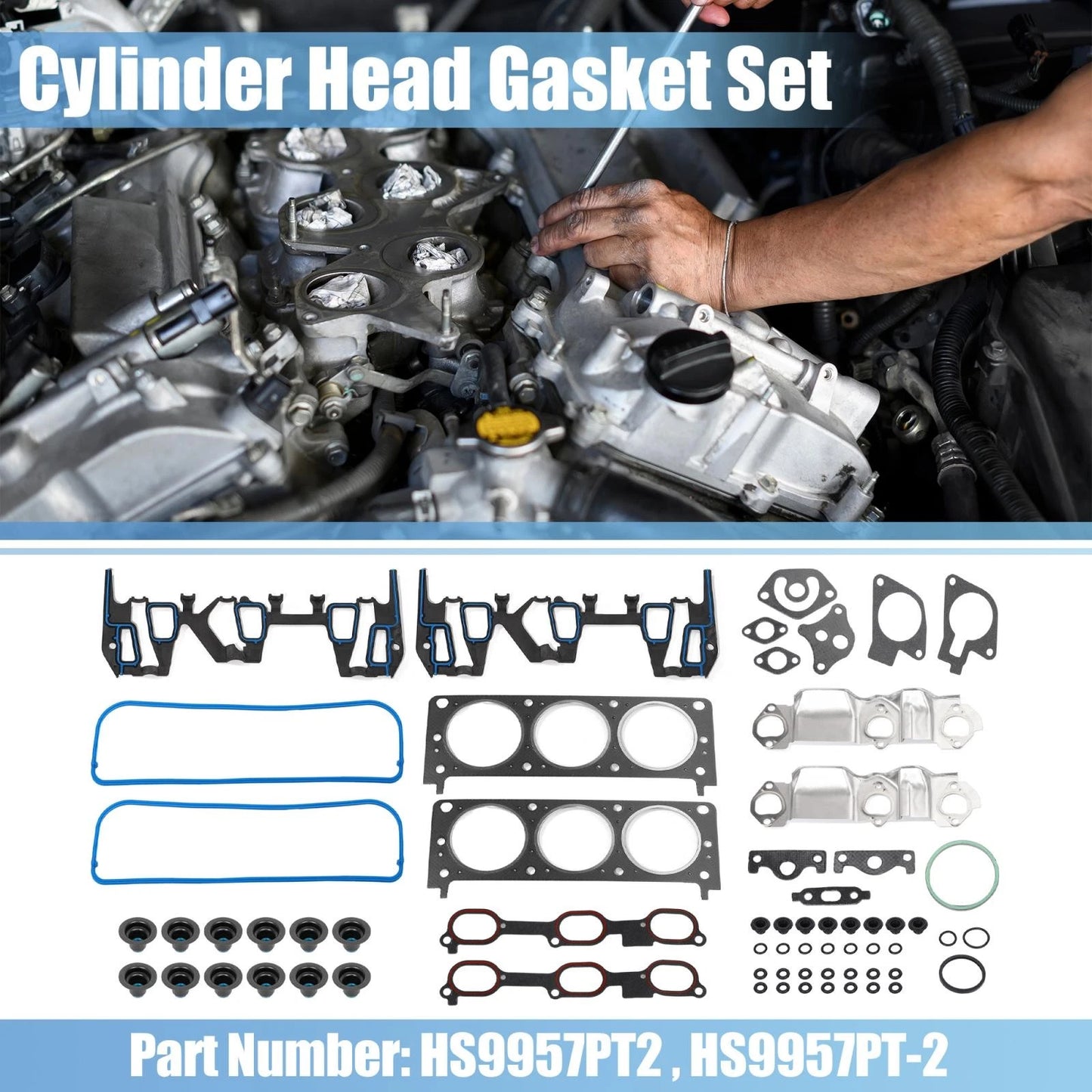 Engine Cylinder Head Gasket Set 3.1L for Pontiac Buick Chevy