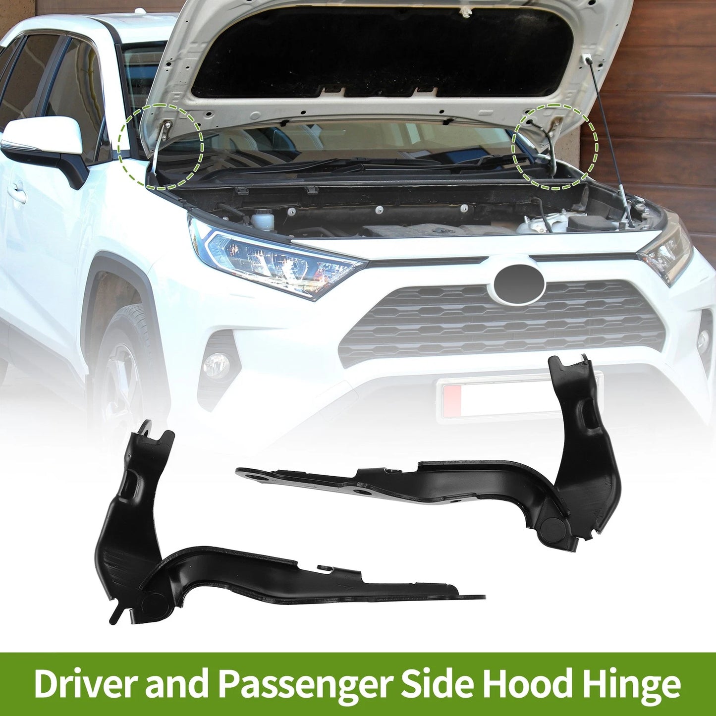 Hood Hinges 1 Pair Front Bonnet Bracket for Toyota 4Runner (2003–2006)