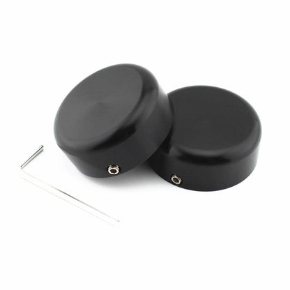 2 x Black Front Fork Boot Slider Shock Covers for Harley Softail (2018-2022)