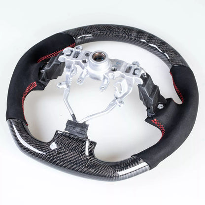 Flat Bottom Carbon Suede Steering Wheel for Subaru Impreza WRX/STI (2008-2014)