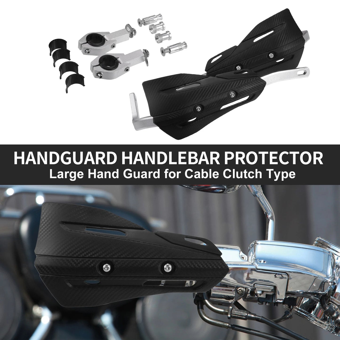 Handlebars Plastic Handguards 1 Set for Motorcycle