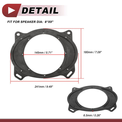 Speaker Spacer Ring Adaptor for Toyota Corolla 2003-2013 6"x9" 2 x Pcs