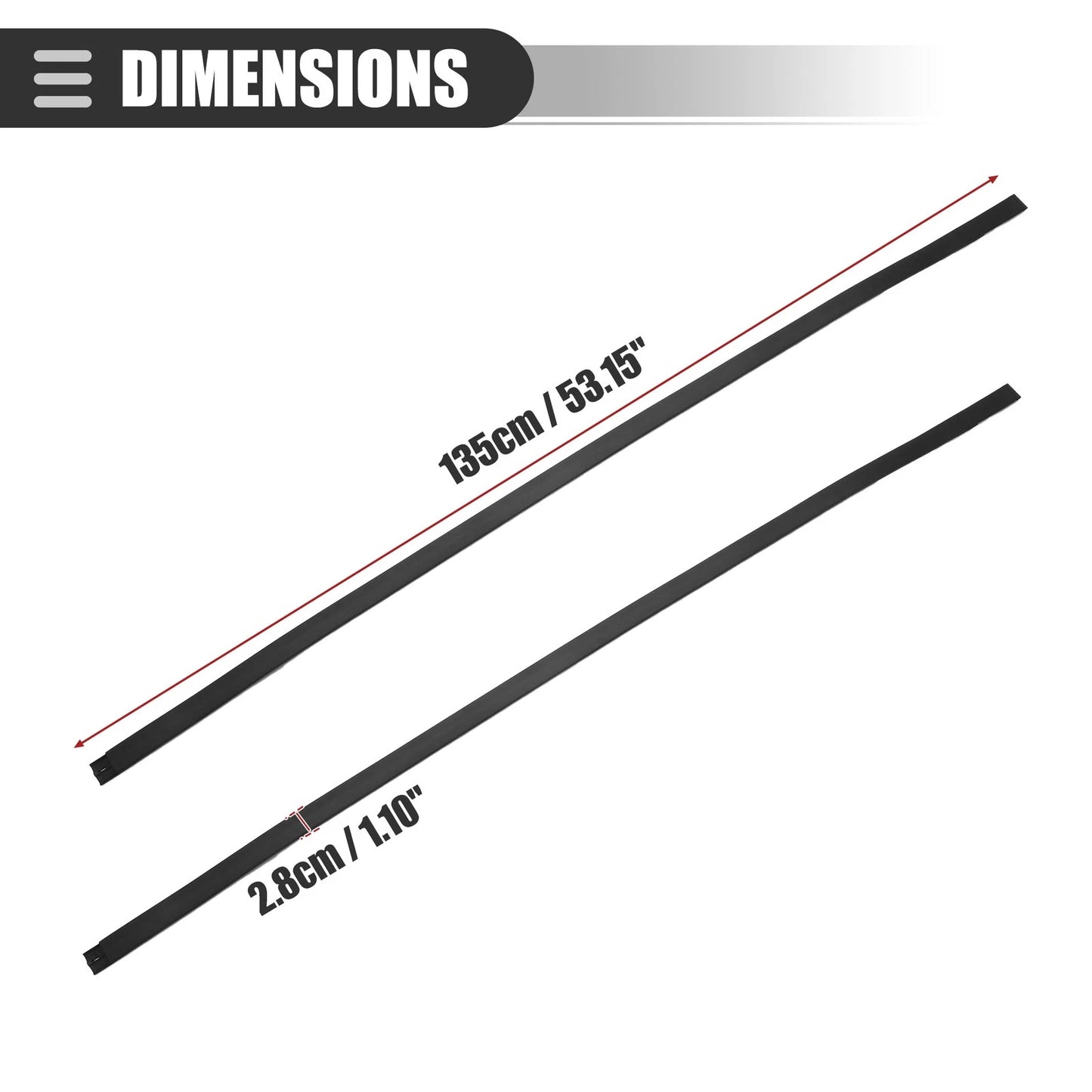Roof Drip Weatherstrips for Toyota Tundra Double Cab (2007-2021)
