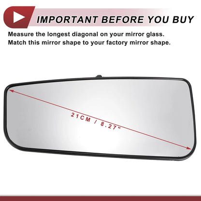 Heated Left Driver Side Tow Mirror Glass for Ford F150 (2004-2023)