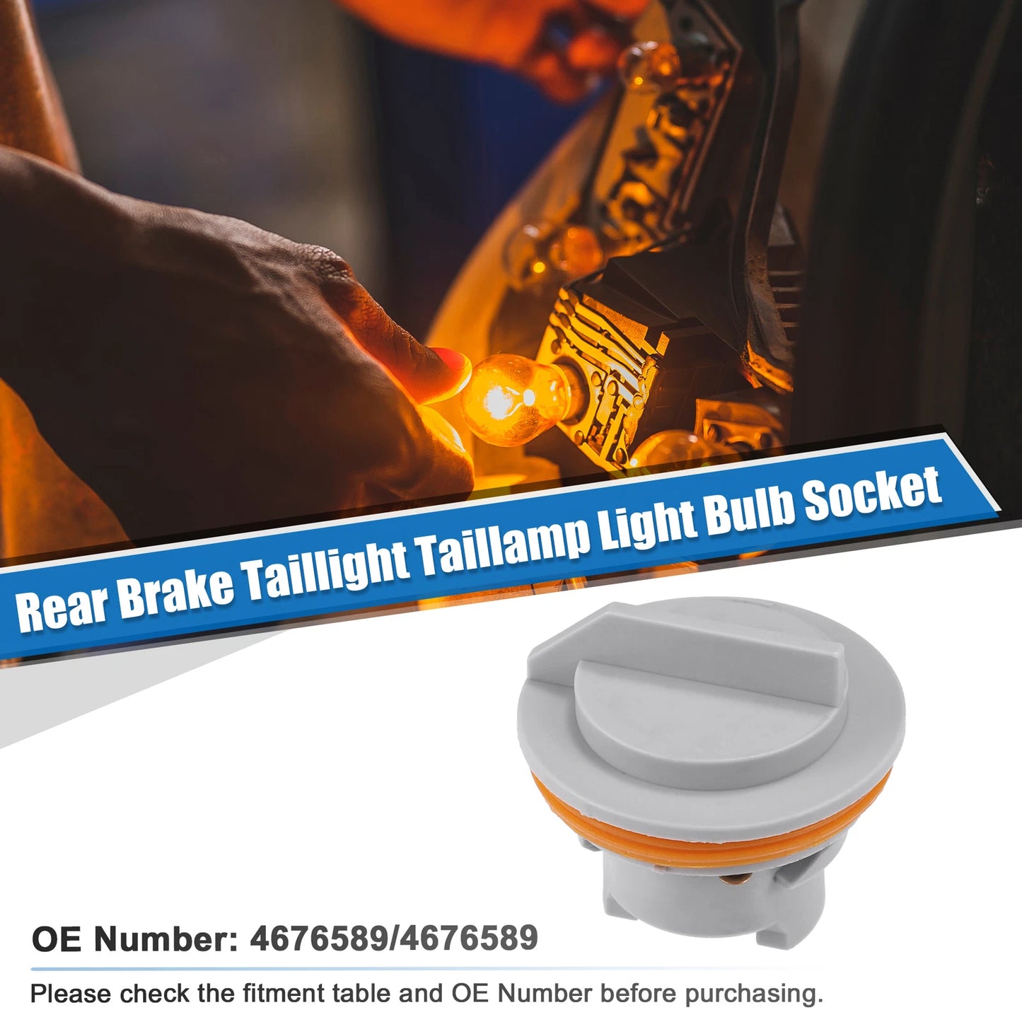 4x Rear Brake Taillight Light Bulb Socket for Jeep Grand Cherokee