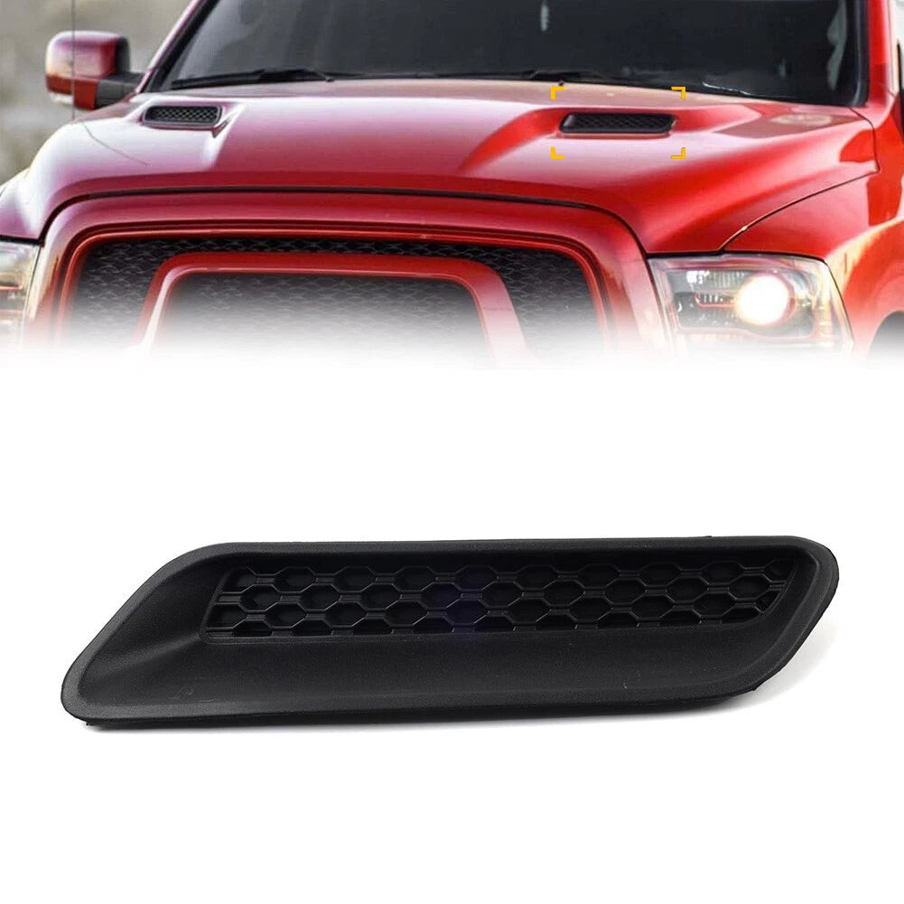 Left Side Hood Vent Bezel Grille Cover Black for Dodge Ram 1500 2500 3500 (2002-2023)