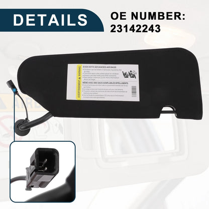 Left Car Sun Visor with Mirror and Light for Chevrolet Corvette