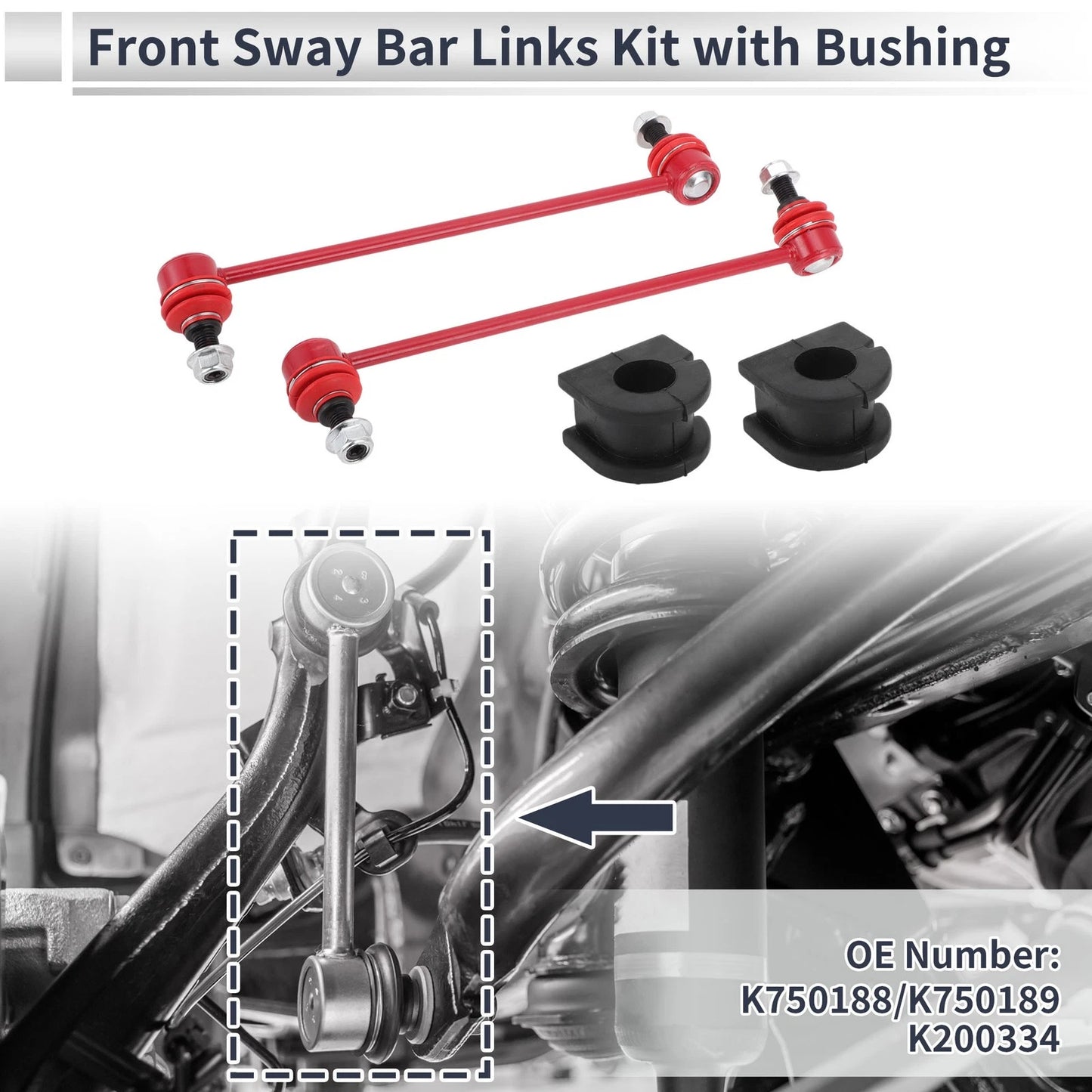 Front Stabilizer Bar Links  Bushings for GMC Terrain