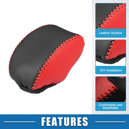 Gear Shift Knob Cover for Toyota RAV4 2019-2023 Black Red