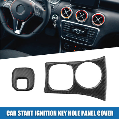 Car Start Ignition Key Hole Panel Cover Black for Chevy Corvette C5