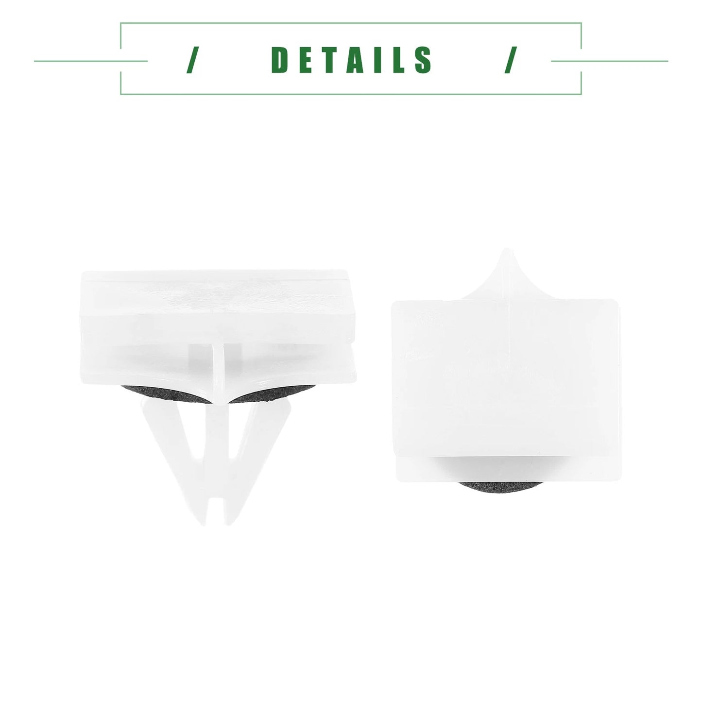 80 Pcs Rocker Panel Clips for Chevrolet Avalanche (2007 - 2013) White