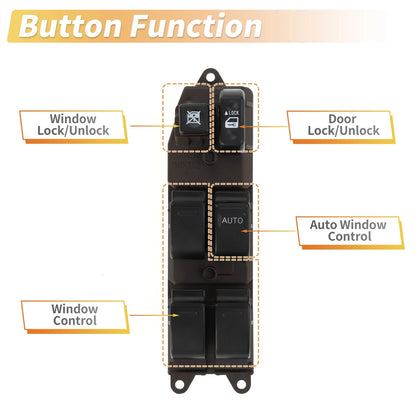 Front Right Driver Side Power Window Switch for Toyota Camry