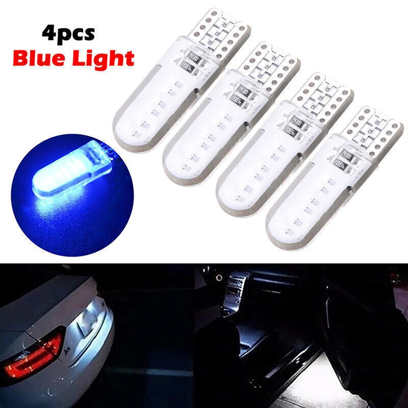 4 x T10 194 W5W COB 2835 SMD 12LED Car License Light Bulbs for Universal (N/A)