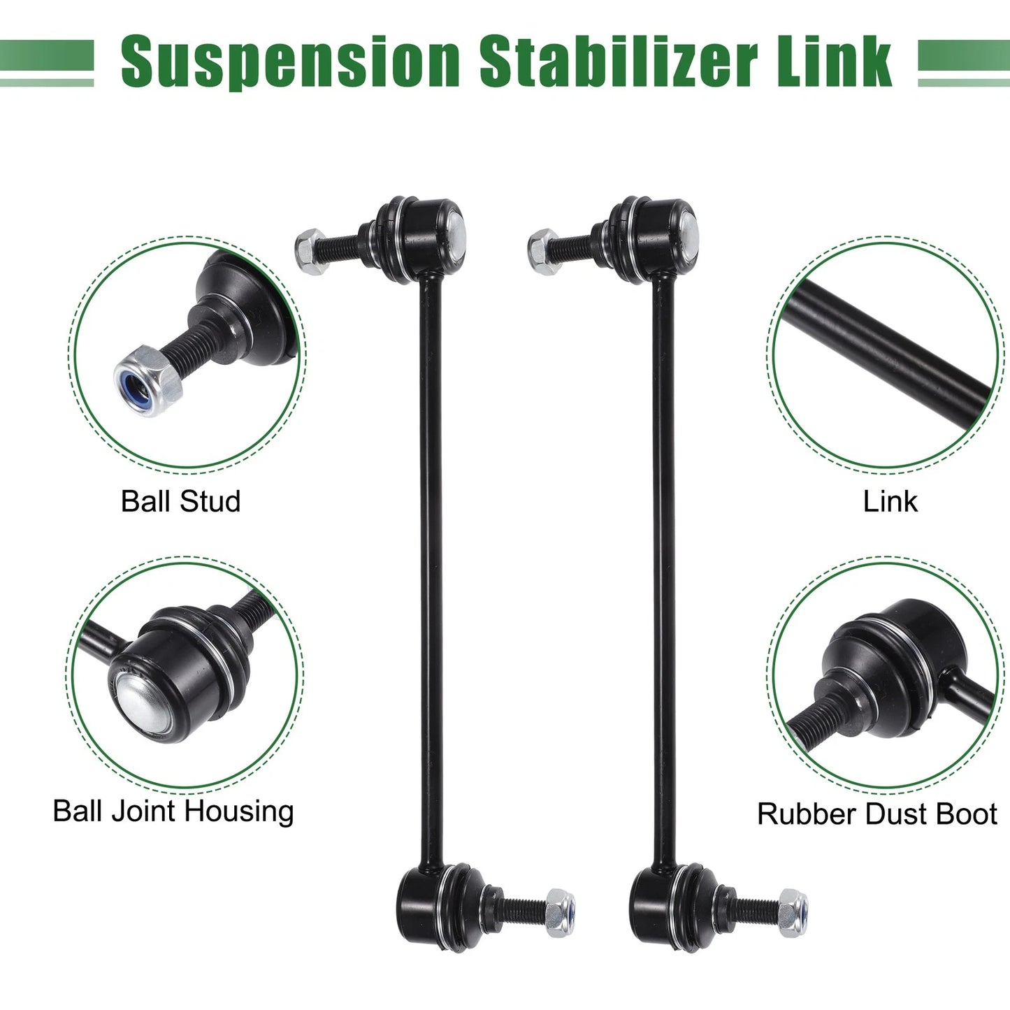 6pcs Front Suspension Kit Tie Rod End for Dodge Caliber