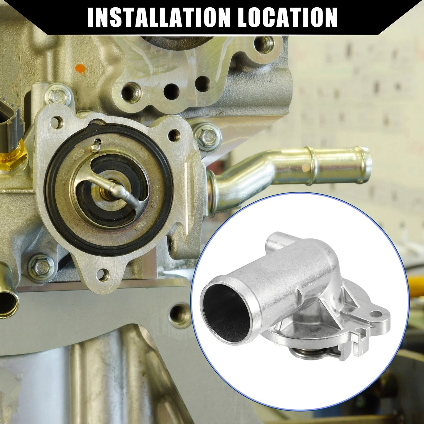 Engine Coolant Thermostat Housing Assembly for Dodge Challenger