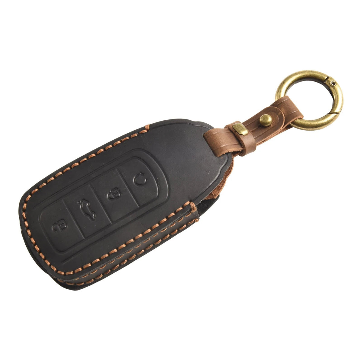 Car Key Cover for Auto Car Auto Interior 4 Buttons Black Wear-Resistant