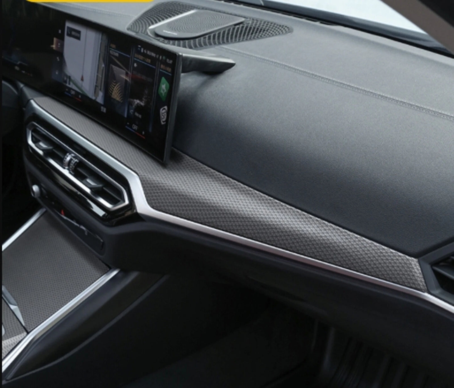 Gloss Carbon Fiber Gear Shift Panel Cover for BMW 3 4 Series (2019-2023)