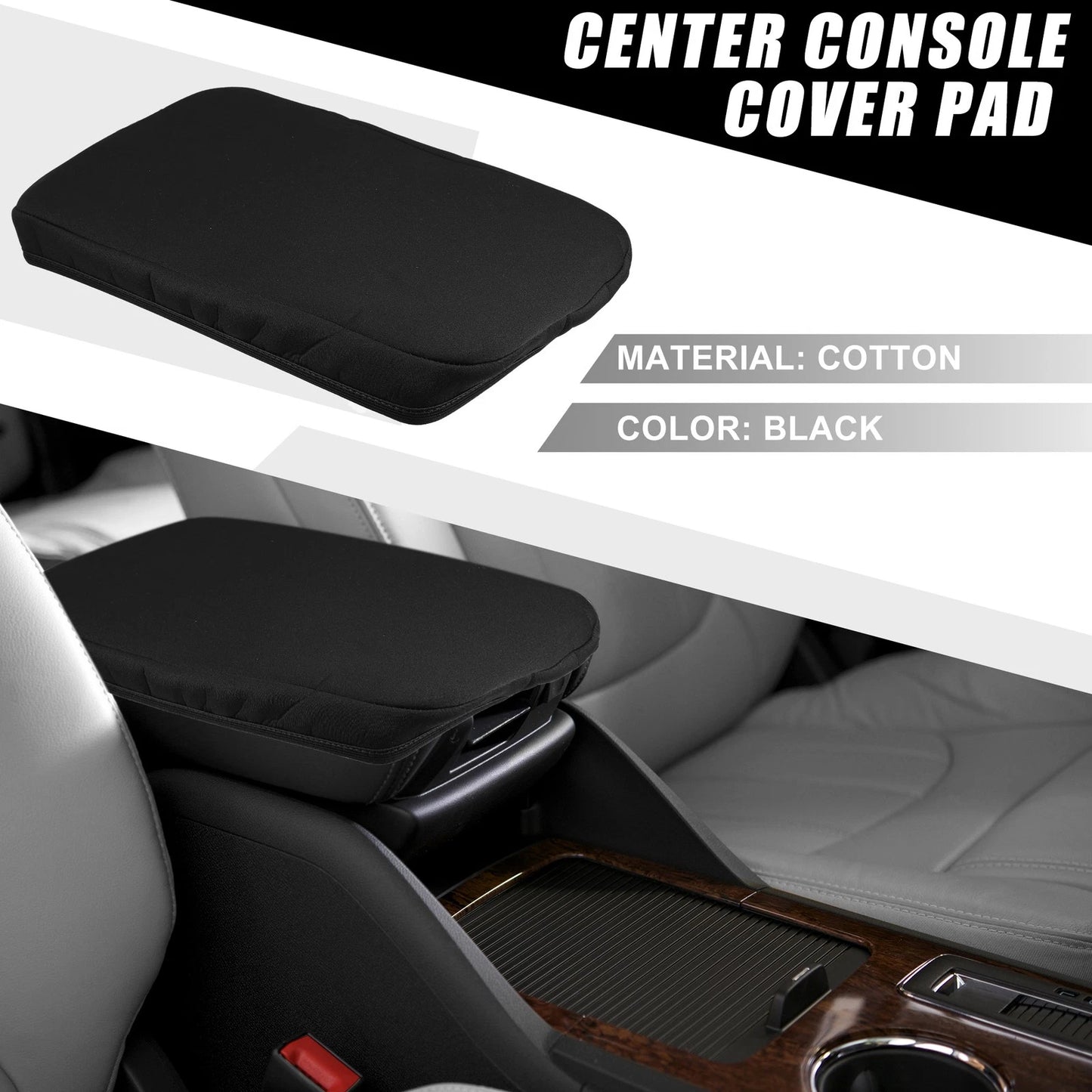 Center Console Armrest Cover for Mazda CX30 (2020-2023) Black