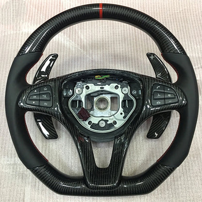 2 x Carbon Fiber Shift Paddle Extensions for Mercedes CLA, GLS, GLE, SLC (2014-2023)