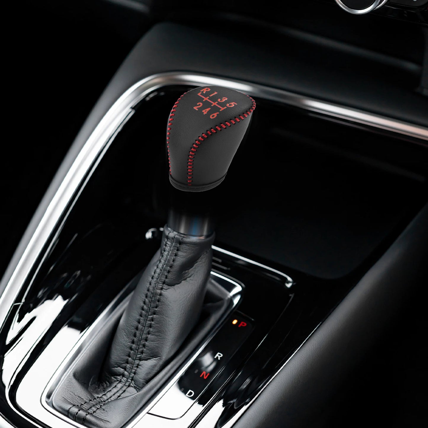 Faux Leather Gear Shifting Knob Cover Trim for Nissan Qashqai (2008)